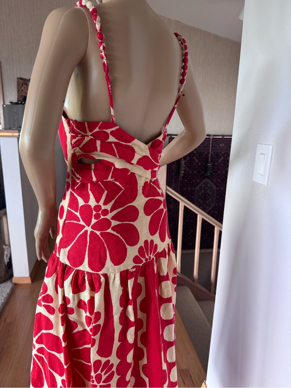 FARM Rio Palermo Red and Cream Floral Maxi Dress - Picture 11 of 14